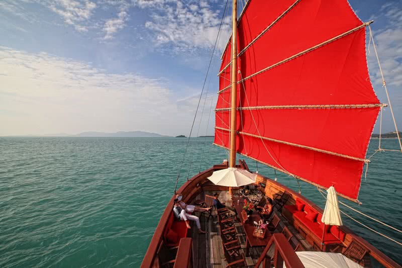 Junk boat “Red Baron”, Koh Samui, Thailand