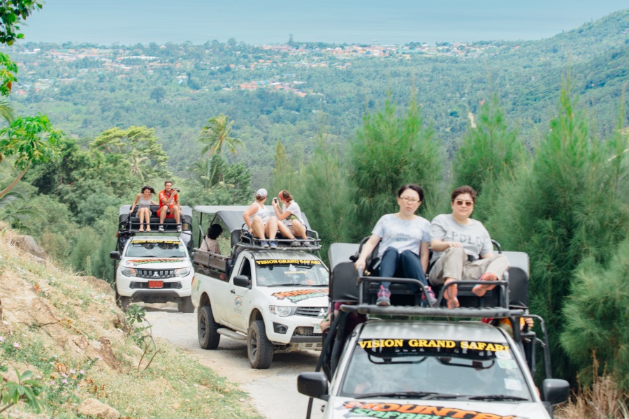 Full day jeep safari without animals in captivity, Koh Samui, Thailand