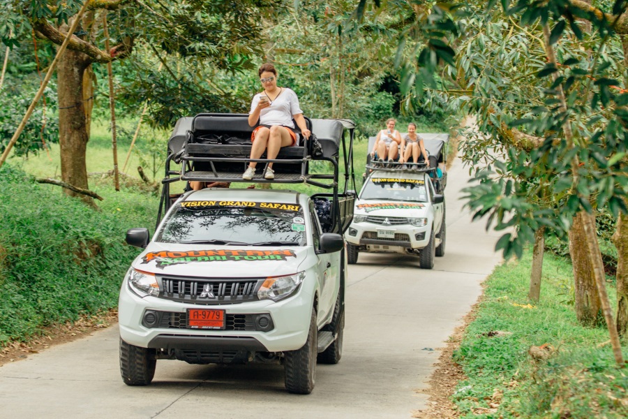 Full day jeep safari without animals in captivity, Koh Samui, Thailand