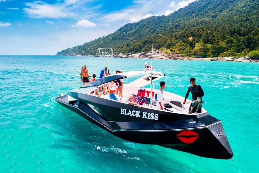 Private and group tours by stylish Black Kiss speedboat, Koh Samui, Thailand