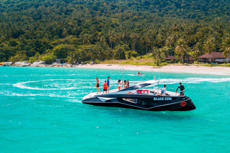 Private and group tours by stylish Black Kiss speedboat, Koh Samui, Thailand