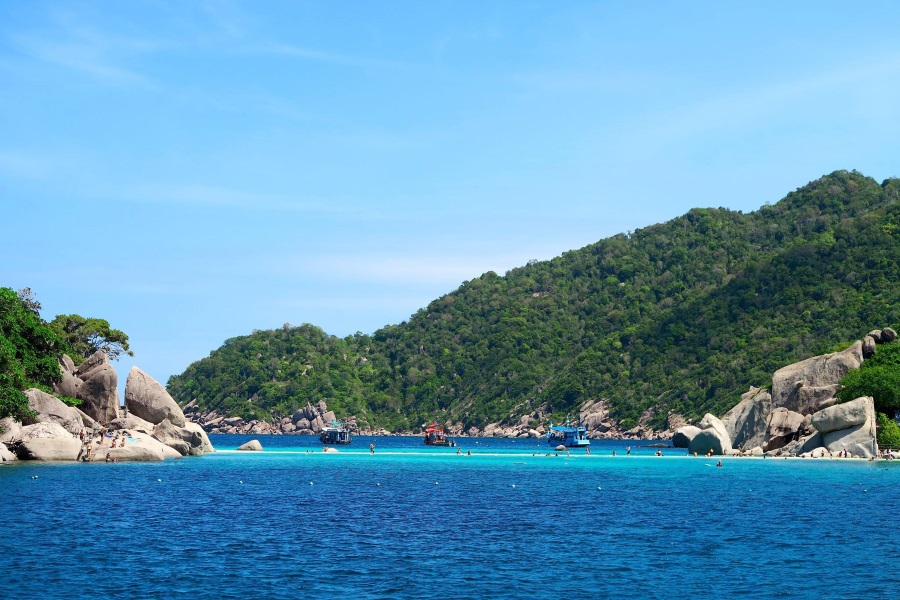 Diving and snorkeling by catamaran, Koh Samui, Thailand