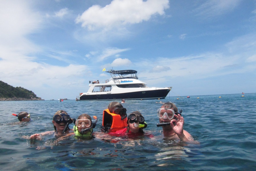 Diving and snorkeling by catamaran, Koh Samui, Thailand