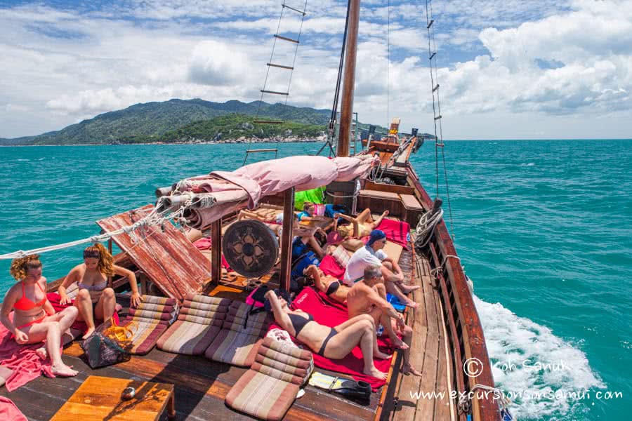 Cruises by Chantara junk boat, Koh Samui, Thailand