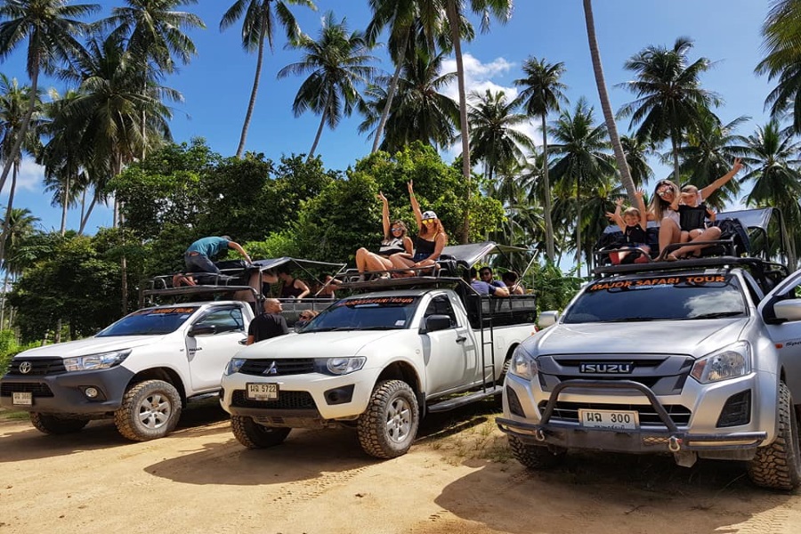 Full day jeep safari without animals in captivity, Koh Samui, Thailand