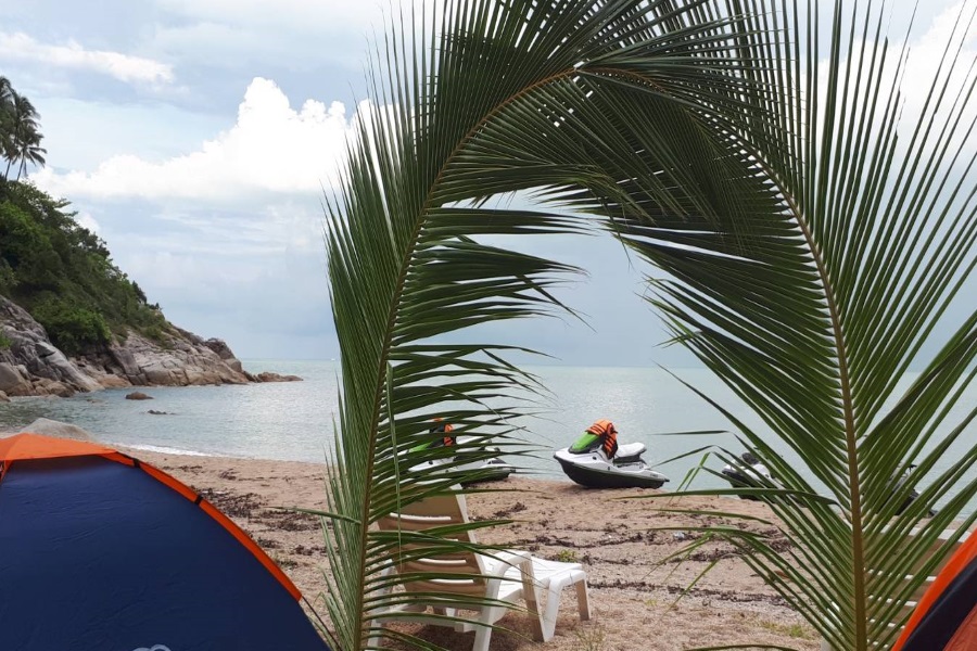 Jet ski adventure to the island of Koh Tan with spending the night in tents, Koh Samui, Thailand