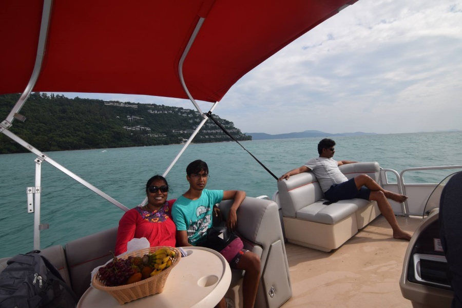 Cruises and fishing from the south of Koh Samui by Pontoon boat, Koh Samui, Thailand