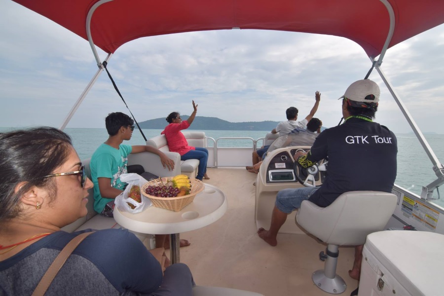 Cruises and fishing from the south of Koh Samui by Pontoon boat, Koh Samui, Thailand