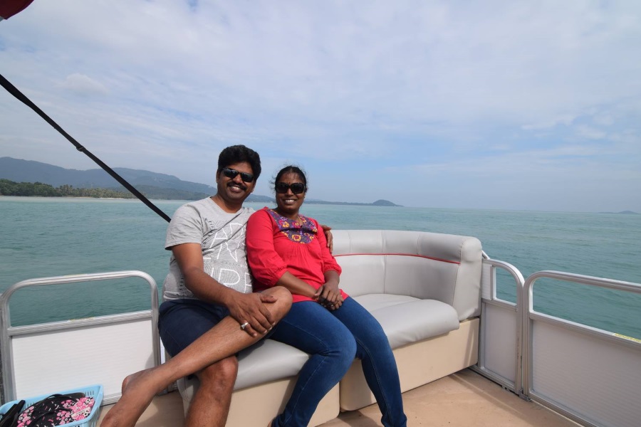 Cruises and fishing from the south of Koh Samui by Pontoon boat, Koh Samui, Thailand