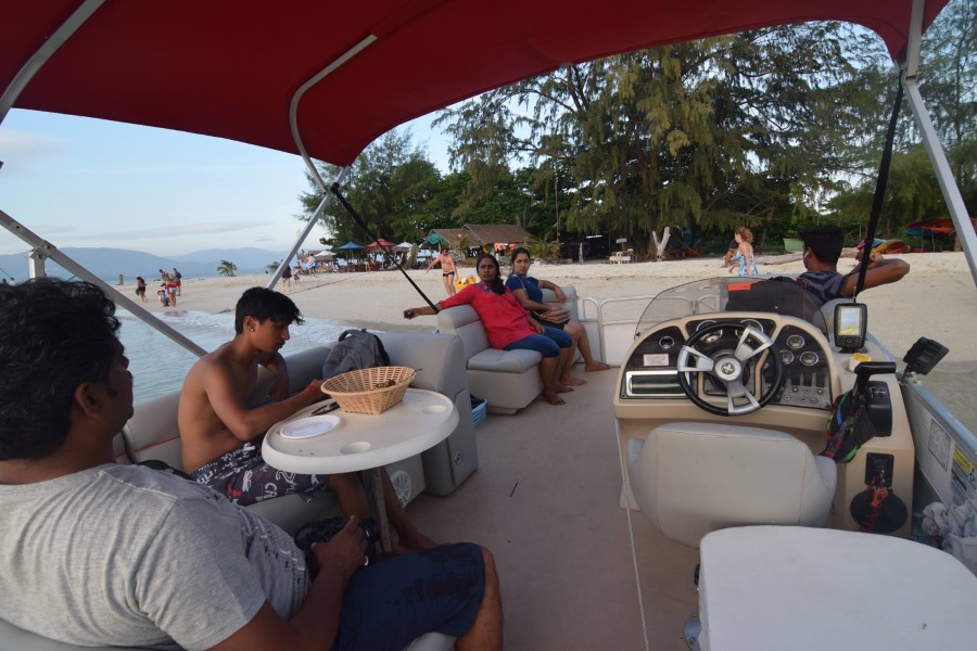 Cruises and fishing from the south of Koh Samui by Pontoon boat, Koh Samui, Thailand