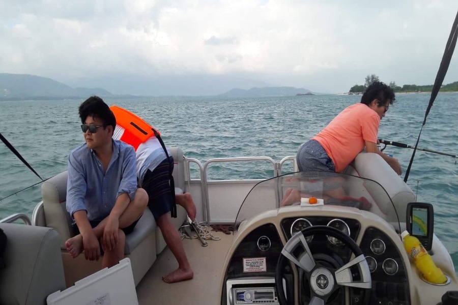 Cruises and fishing from the south of Koh Samui by Pontoon boat, Koh Samui, Thailand