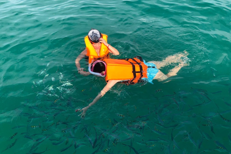 Cruises and fishing from the south of Koh Samui by Pontoon boat, Koh Samui, Thailand