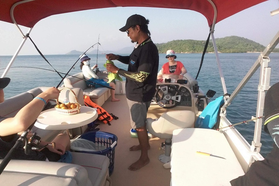 Cruises and fishing from the south of Koh Samui by Pontoon boat, Koh Samui, Thailand