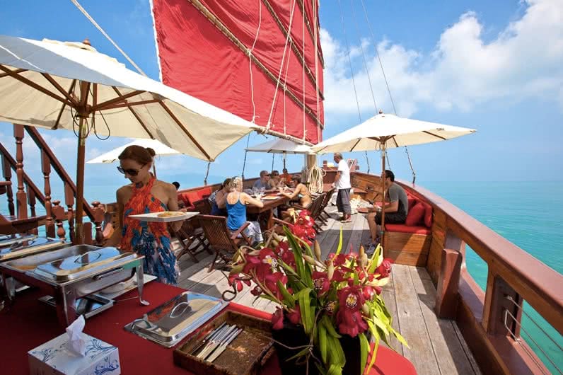 Junk boat “Red Baron”, Koh Samui, Thailand