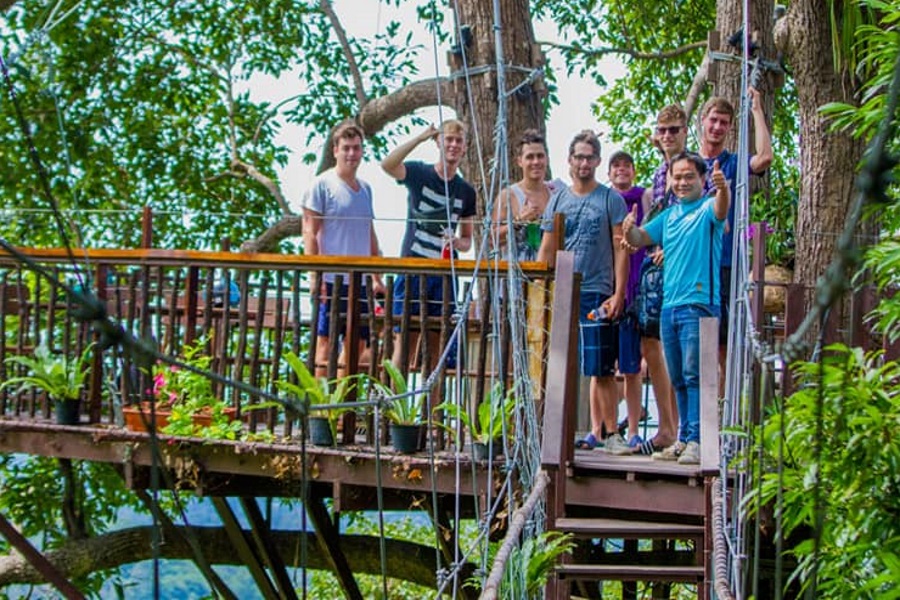 Tree bridge cafe and Zip line, Koh Samui, Thailand